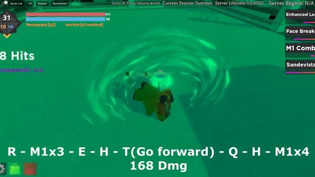[Roblox] Sandevistan True Combo - Sakura Stand