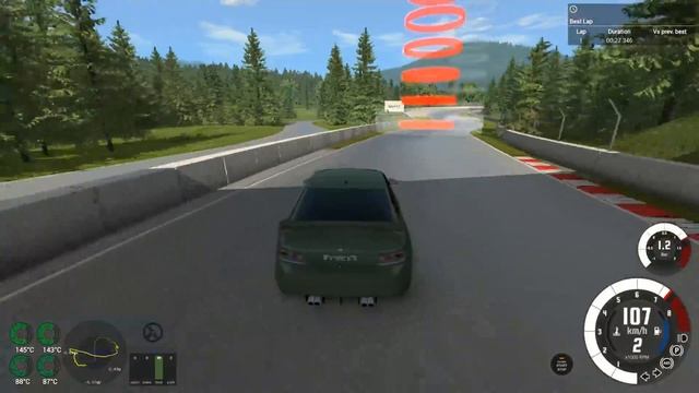 BeamNG + Automation - Hirochi Raceway Short 1:02.491 - Cerberus Pelikan GT