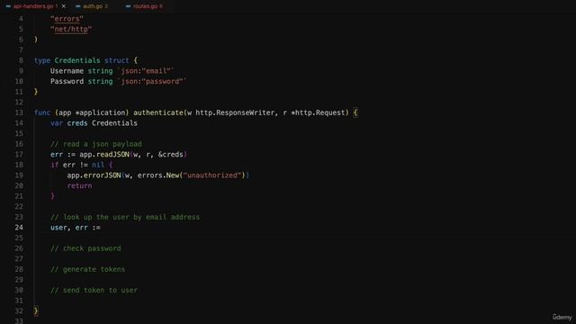 007 Implementing the  authenticate handler