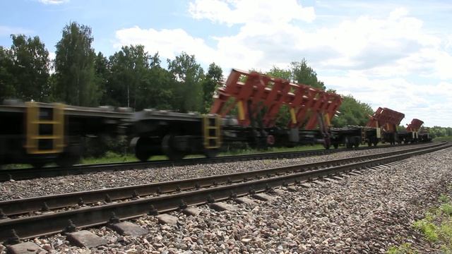 2М62У-0128 с хозяйственным поездом и МПТ4-496, перегон Присады - Дедилово