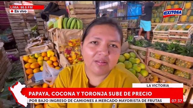 🔴🔵Papaya y toronja suben de precio por poco ingreso de camiones al Mercado Mayorista de Frutas