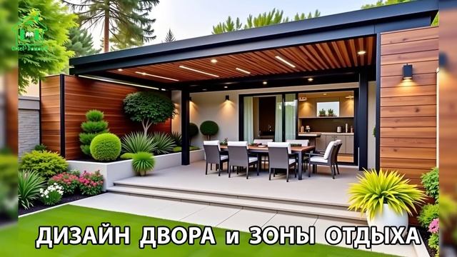 Дизайн двора и зоны отдыха фото частного дома варианты и идеи (138) 🏡🌳🪑