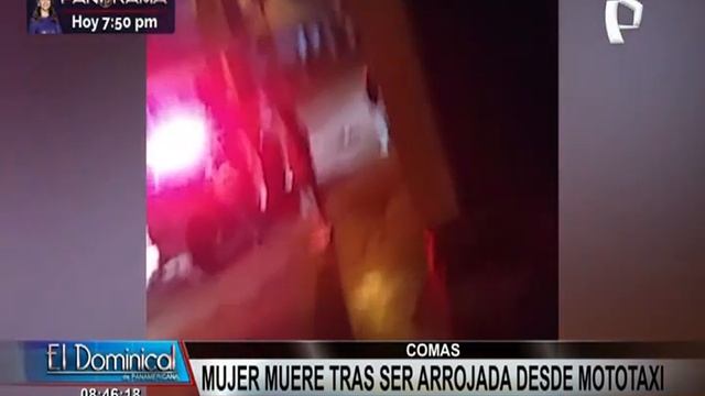 Comas: mujer murió luego que su pareja la arrojara de mototaxi