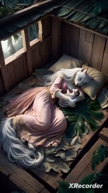 Матери готовы на все ради своих детей. кошки тоже.