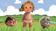 Wrong Heads Boss Baby Elsa Moana Anna Rapunzel Finger Family Nursery Song - By MagicPang
