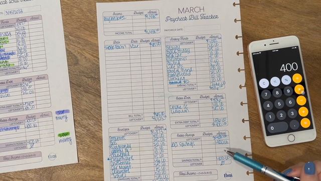 March Paycheck #1 Breakdown | BBP Workbook | Semi Monthly Pay Schedule | Real Budget