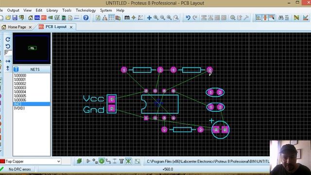 Diseño PCB 555 en Proteus