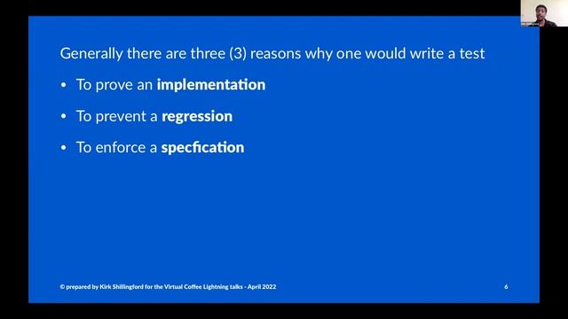 Do You Even Test, Fam? – Kirk Shillingford – Lightning Talks 2022