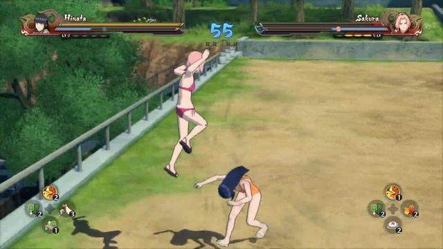 Hinata v Temari v Sakura v Ino - Swimsuit League - Naruto Shippuden Ultimate Ninja Storm 4