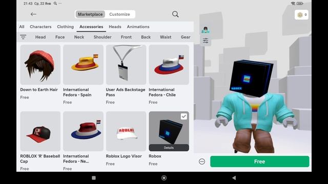 Я меняю свой скин в roblox