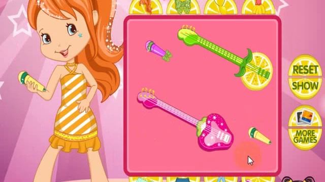 Strawberry Shortcake games Rock Star Lemon dress up online game