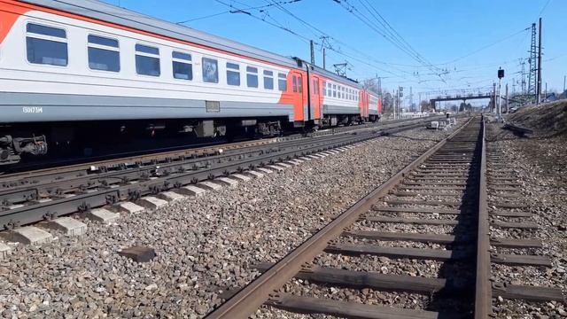 "Котопёс"! Электропоезд ЭД2Т-0023/ЭД4-0010