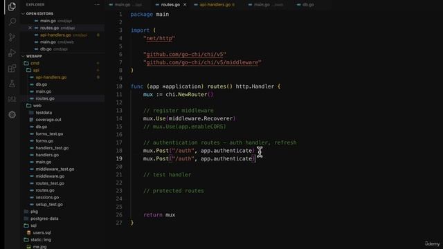 003 Adding stub handlers (endpoints) for our API
