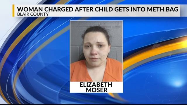 Woman charged after child gets into meth bag