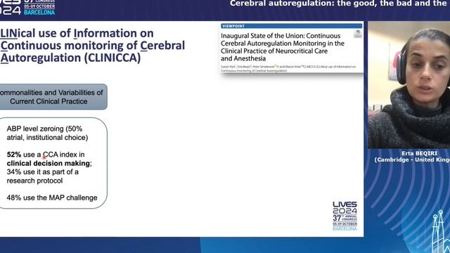Cerebral autoregulation the good, the bad and the ugly Erta Beqiri ESICM 2024