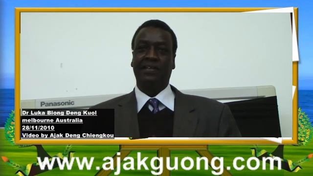 28/11/2010, Luka Biong Deng Kuol talk about the challenges of Referendum