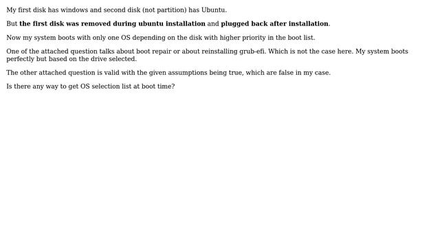 Ubuntu: How to get dual boot (Ubuntu/Windows) option enabled?