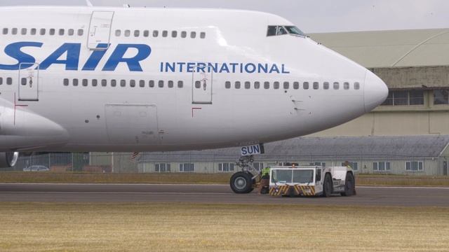 F-HSUN Corsair Boeing 747 Jumbo Jet Final Flight from Paris Orly to Kemble