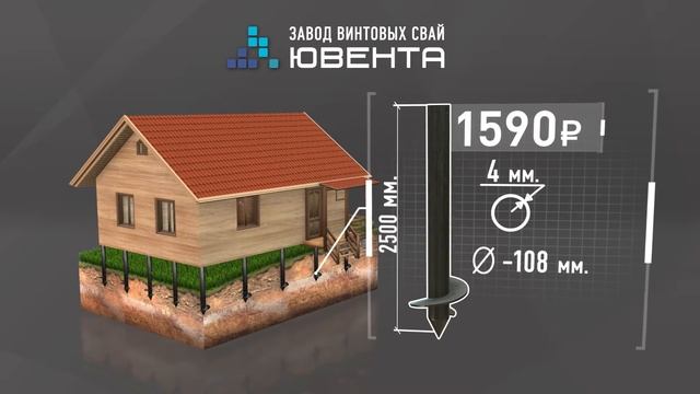 Реклама винтовых свай Ювента