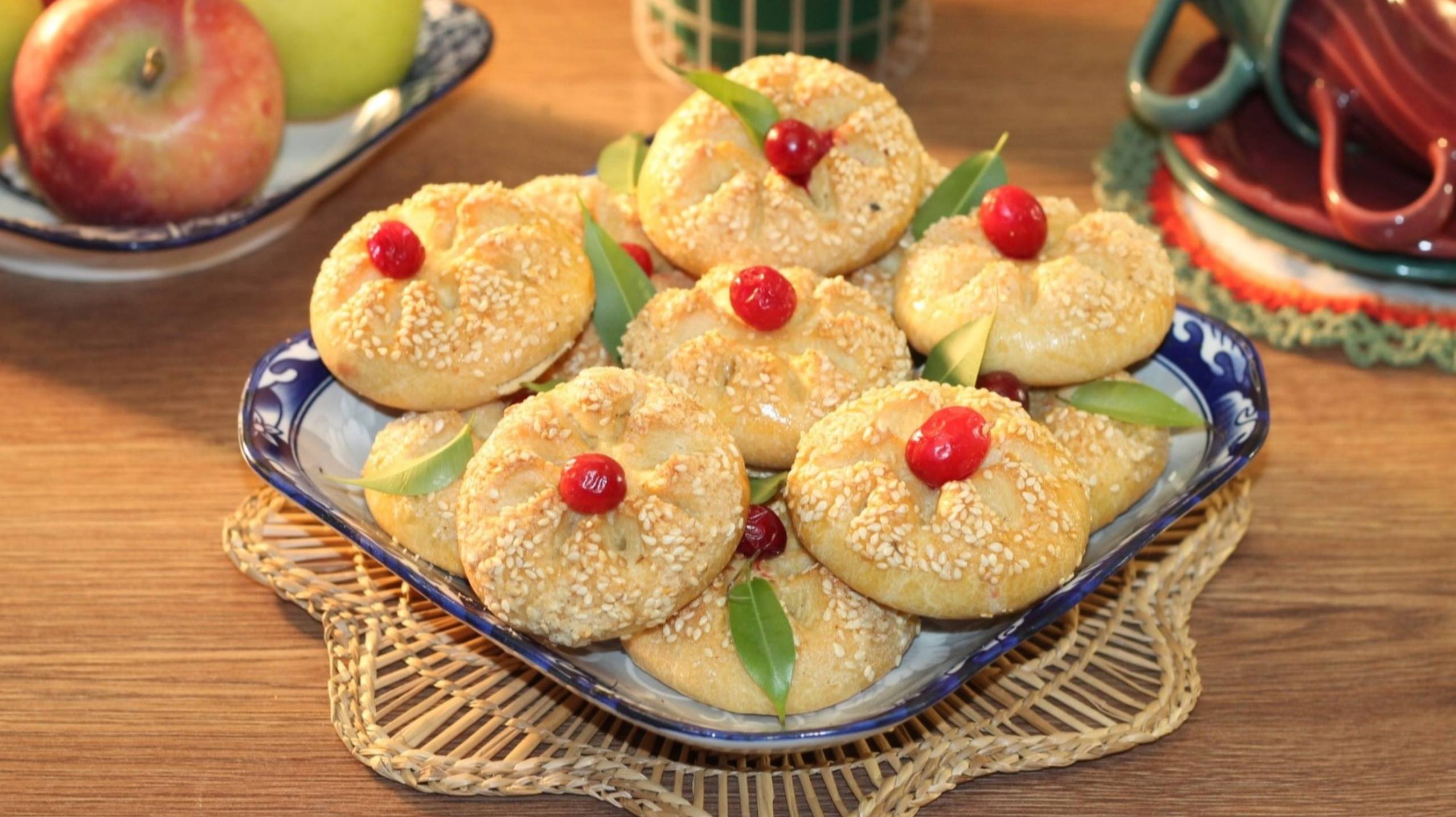 Печенье со вкусом ванили и жаренного кунжута