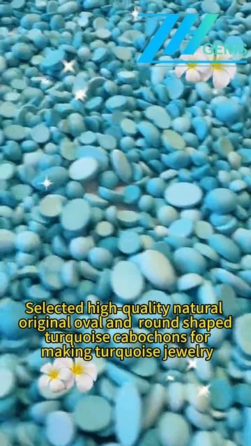 250216-5 Selected high-quality natural original oval and  round shaped  turquoise cabochons