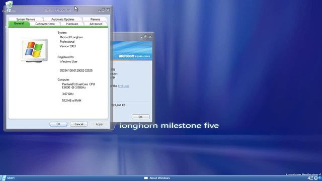 Windows Aero в Windows Longhorn Build 4020