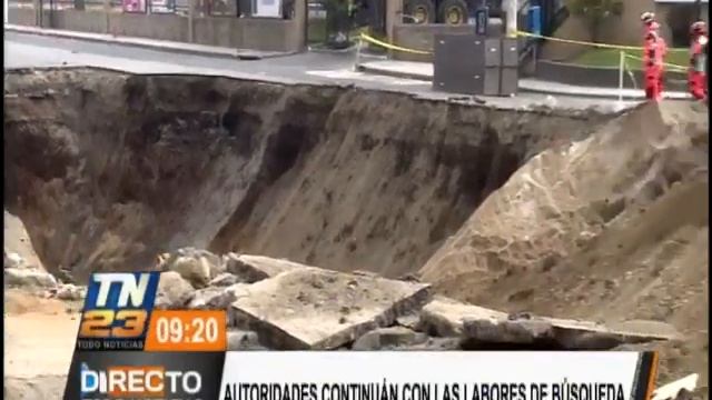 No cesan acciones de búsqueda de dos mujeres que cayeron al socavamiento