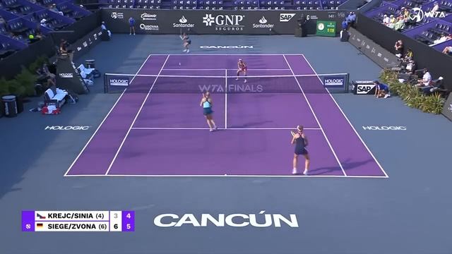Krejcikova/Siniakova vs. Siegemund/Zvonareva | 2023 WTA Finals Group Stage | WTA Match Highlights