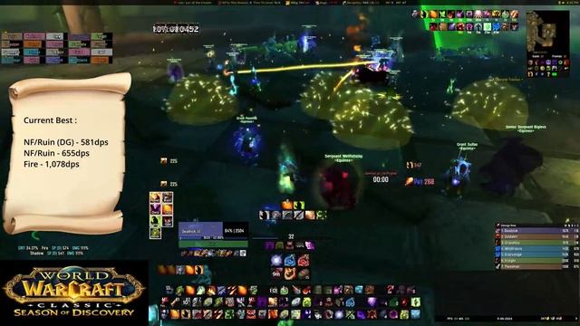 WOW Classic SOD | Sunken Temple 20m Raid | Warlock | Fire vs Shadow