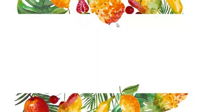 Watercolor fruits PNG set