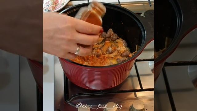 💗 Гречка с куриными сердечками под сырной корочкой