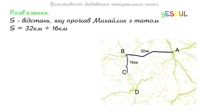 властивості додавання натуральних чисел