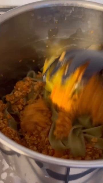 SPINACH TAGLIATELLE WITH BOLOGNESE SAUCE #shorts #food #cooking #subscribe #2023