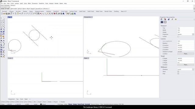 05. CIRCLE | Rhino Commands for Landscape Design