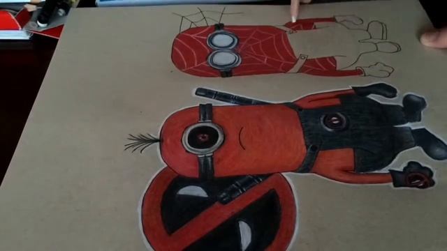 Deadpool & Spiderman Minion drawing (Time Lapse)