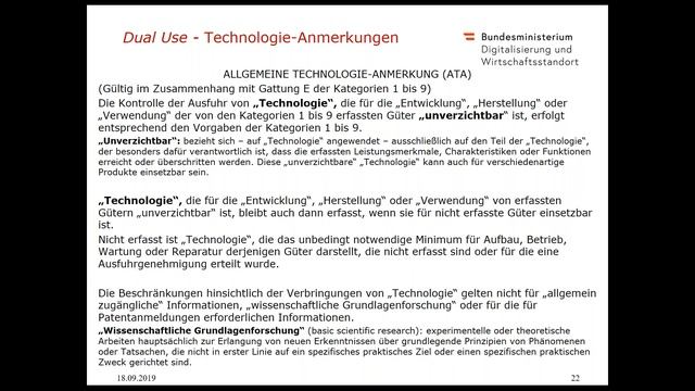 Relevante Aspekte der Außenwirtschaftskontrolle in der Forschung