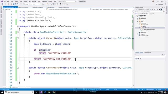 22. Implementing the IValueConverter