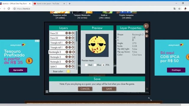 Bonk.io-Como fazer skin do Jason