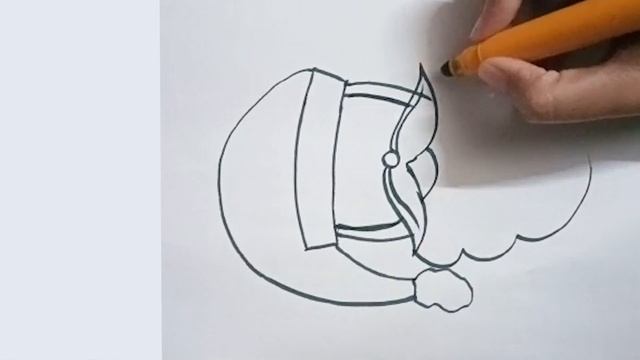 How to draw a Santa for kids/Bolalar uchun Santani qanday chizish mumkin/Easy Christmas drawing