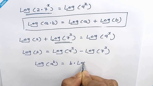 Solving A Nice Exponential Challenge 😊 Rules of Logarithm  #sehlu #math #algebra