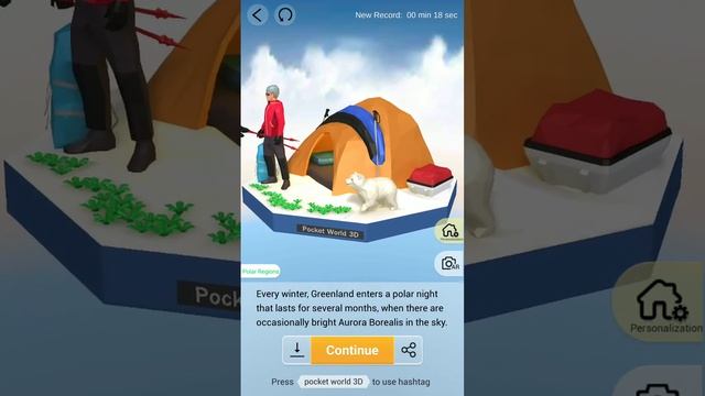 Pocket World 3D - Greenland Island - Aurora Camp