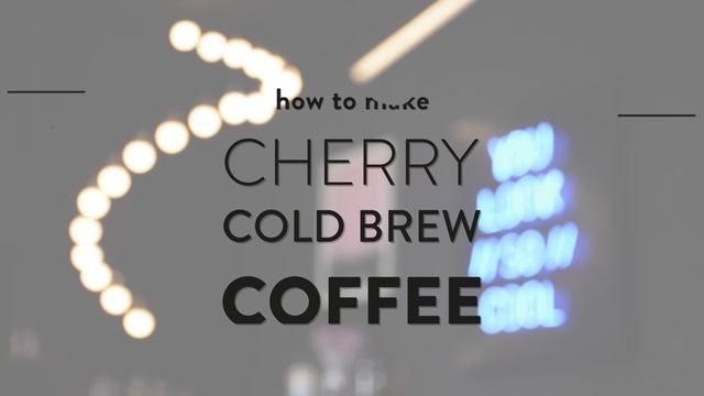 Monin x Nightjar Nitro & Cold Brew Coffee