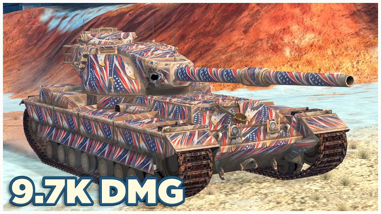 FV215b  9.7К УРОНА  4 ФРАГА  Tanks blitz