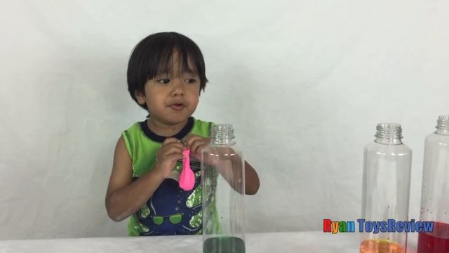 Balloons Blow Up with Baking Soda and Vinegar Science Experiment for kids