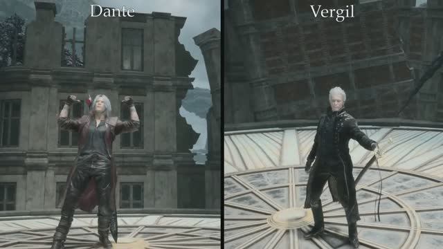 Devil May Cry 5 Vergil Vs Dante  Сравнение