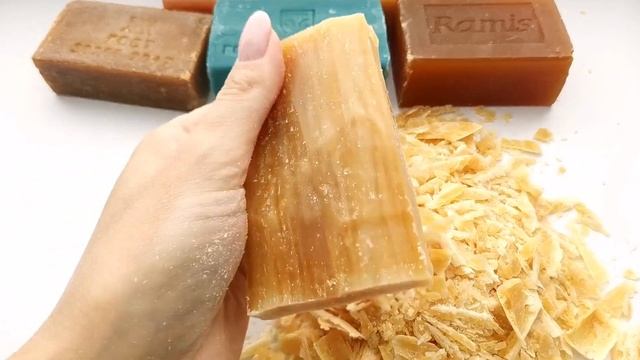 laundry soap. Cutting dry soap. Asmr video