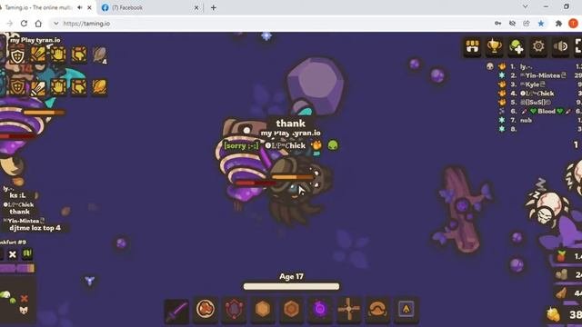Taming io   The online multiplayer survival game with pets!   Raiding 1m+ guy   with OP combo ._.