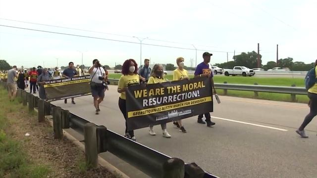 Voting rights activists begin march to Austin