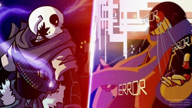 Yandere ink and Yandere error sans x listerer!