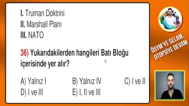 Çağdaş Türk ve Dünya Tarihi Soru Çözümü KPSS, AYT 2024
